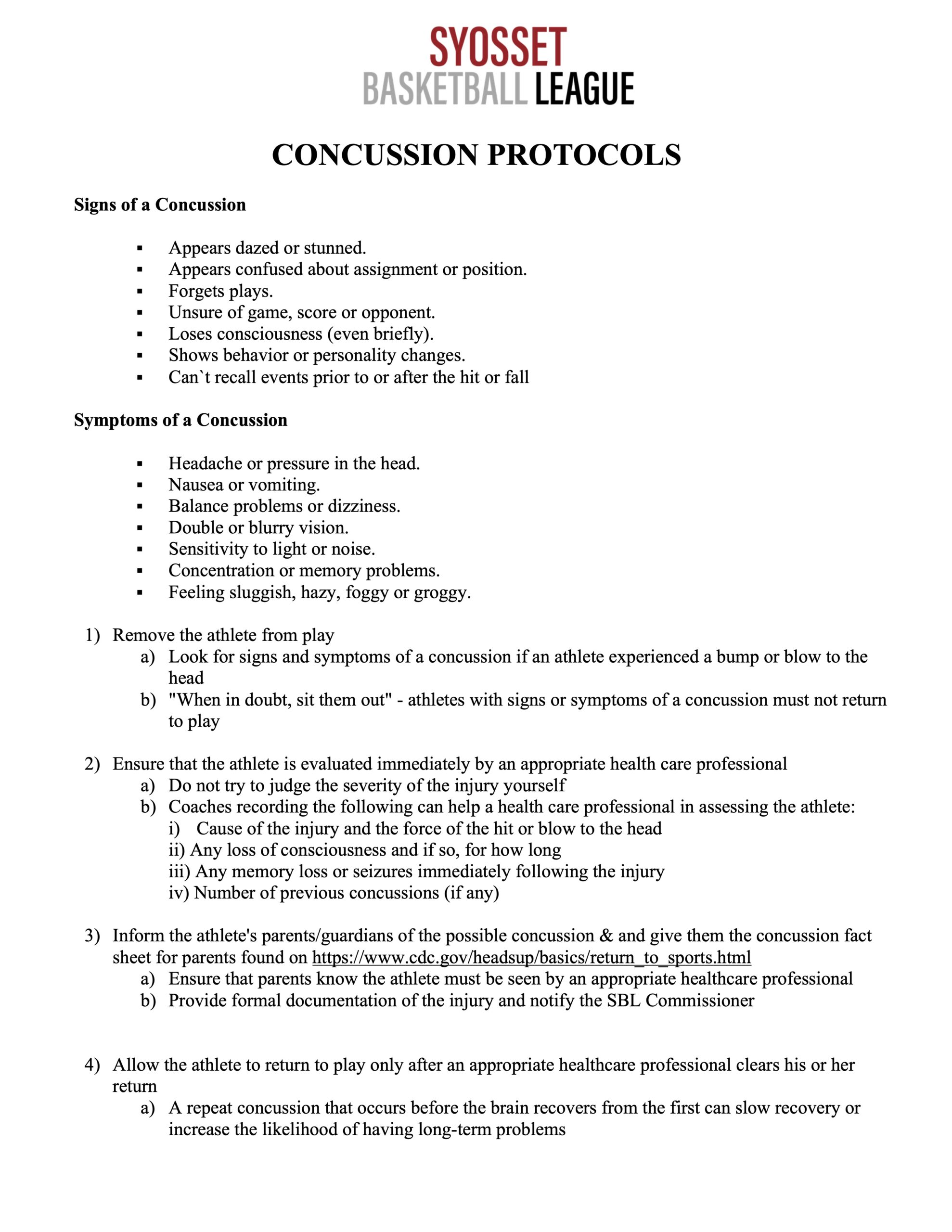 Microsoft Word - SBL CONCUSSION GUIDELINES.docx